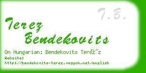 terez bendekovits business card